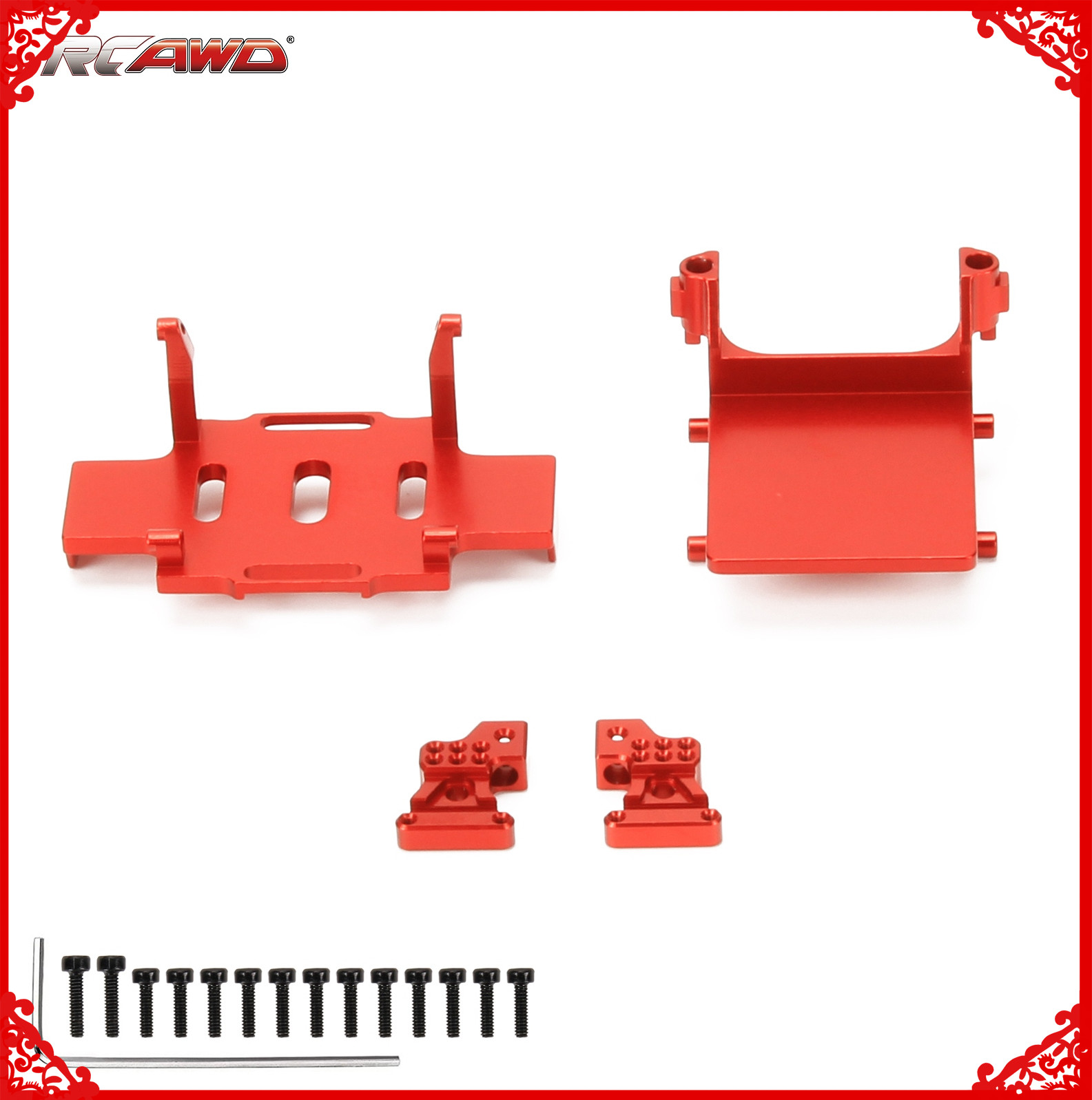 Racing Arcade Cabinet - แบตเตอรี่โลหะผสมถาด ESC ถาดด้านหลังสำหรับ Axial 1-24 SCX24