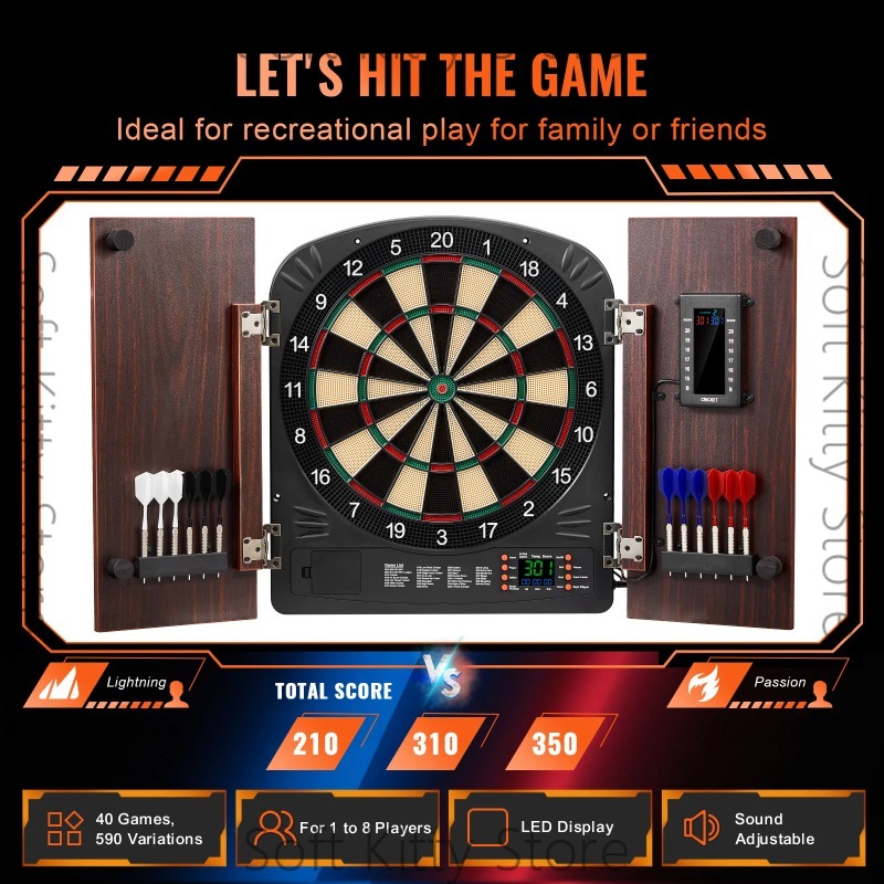 ชุดกระดานปาเป้าและตู้เก็บของพร - Electronic Dartboard Cabinet บทวิจารณ์และราคา